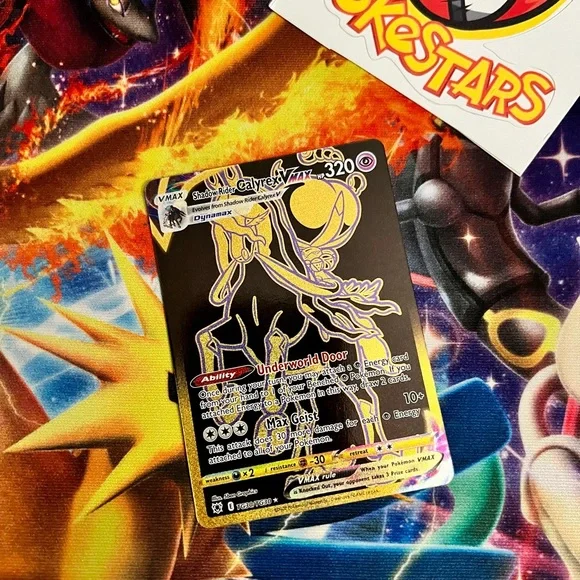 calyrex gold pokemon card Amazon.com: Pokemon - Ice Rider Calyrex VMAX - TG29/TG30 - Astral Radiance  - Trainer Gallery - Ultra Rare